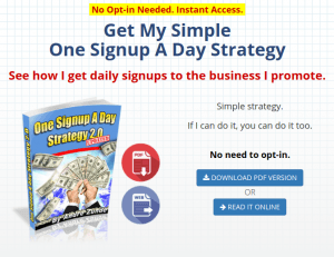 Get my simple one signup a day strategy for free