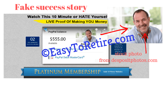 Another fake success story