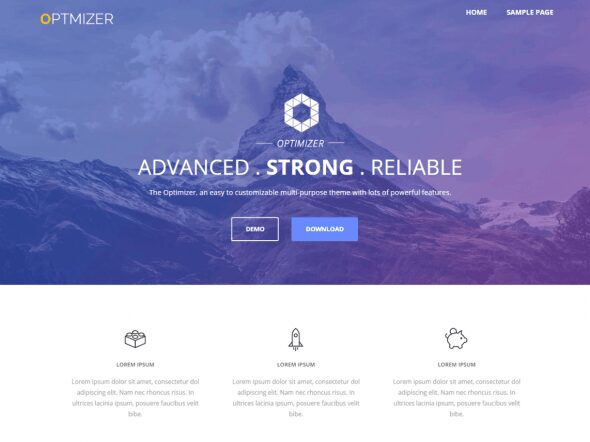 The best free themes of WordPress - Optimizer