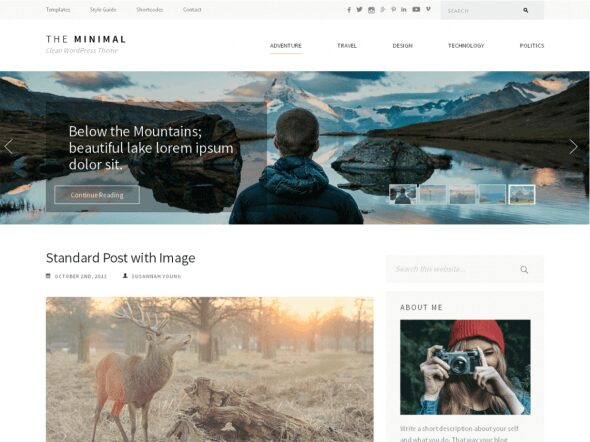 The best free themes of WordPress -The Minimal