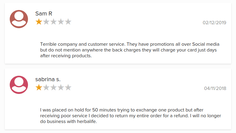 Better Business Bureau customers reviews about is herbalife a pyramid scam